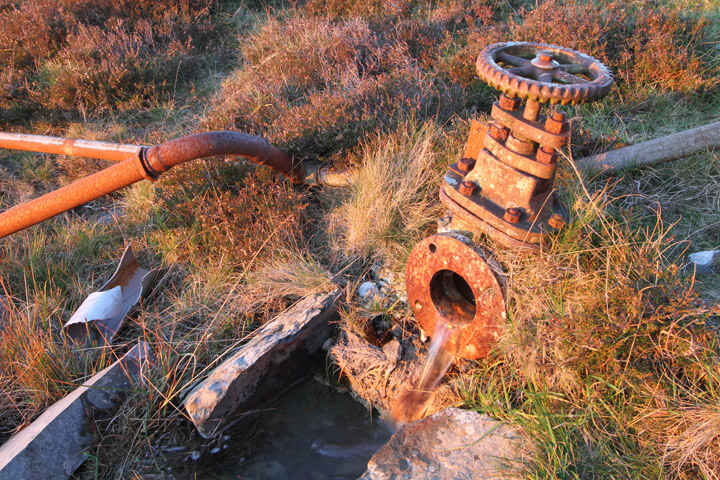 Outlet from tailings lagoon