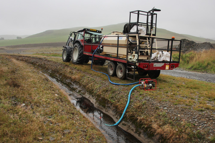 Abstracting water for hydroseeding