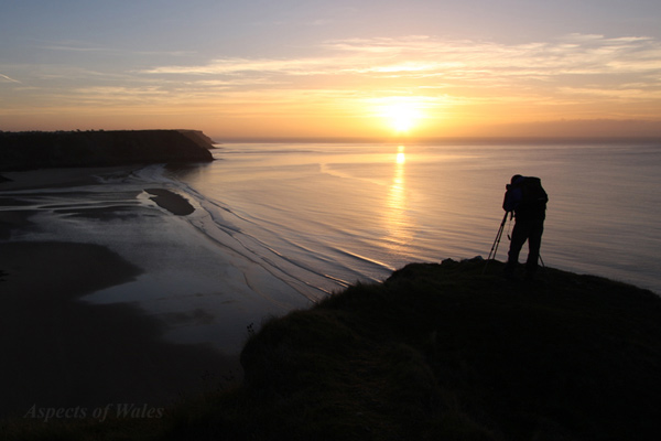 Three Cliffs Bay sunrise